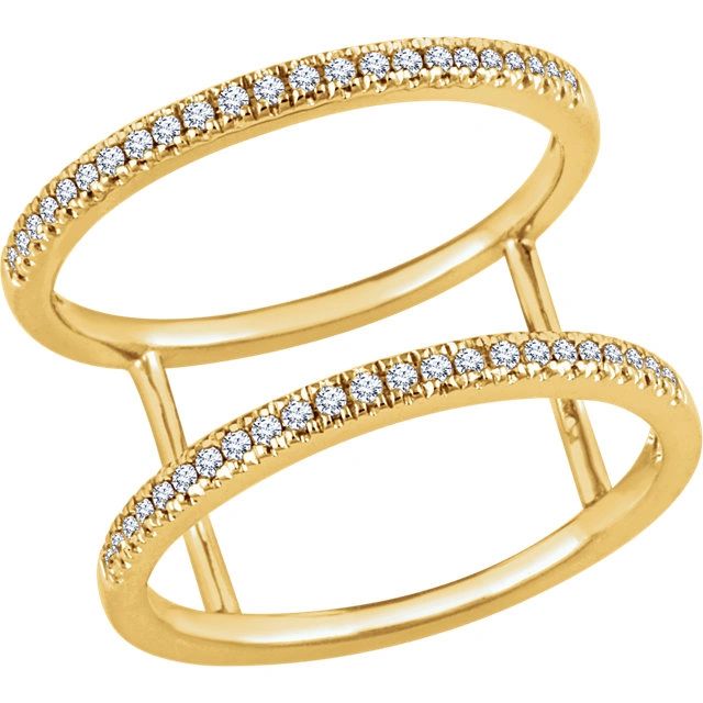 Double Diamond Gold Band