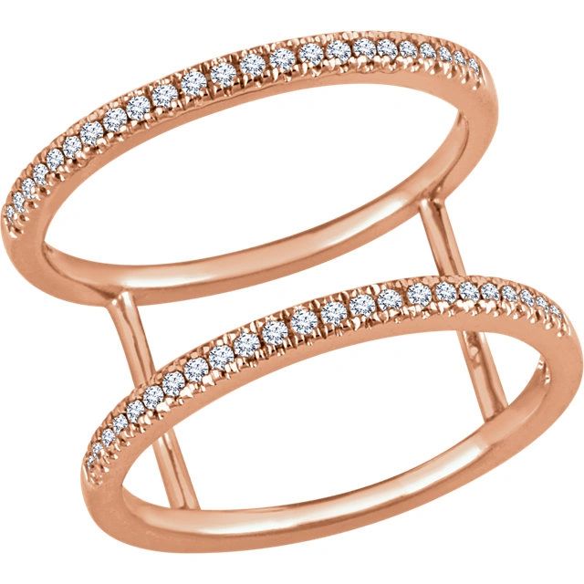 Double Diamond Gold Band