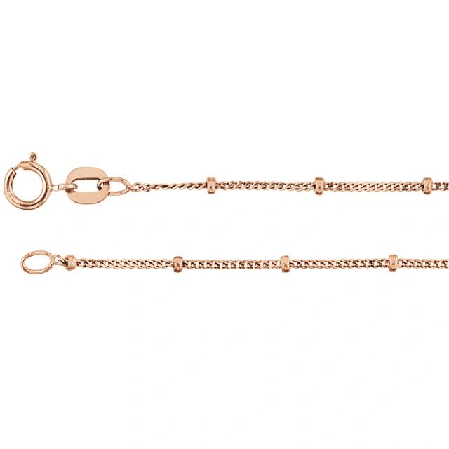 Gold Bead Chain Necklace