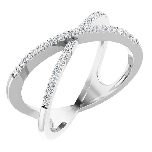 Criss-Cross Diamond Band