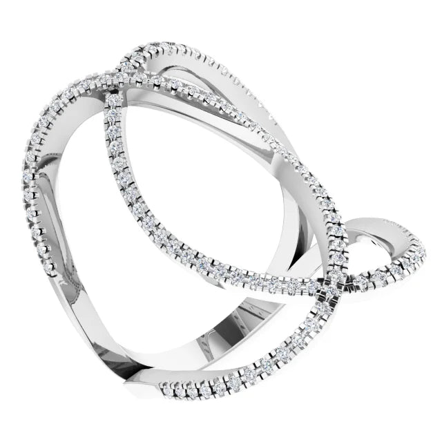 Gold Interlocking Diamond Ring