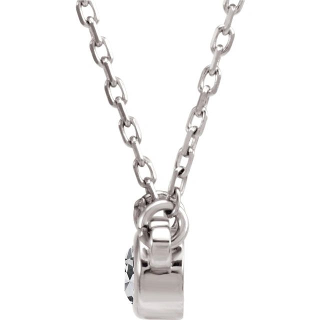 Single Bezel Set Diamond Necklace