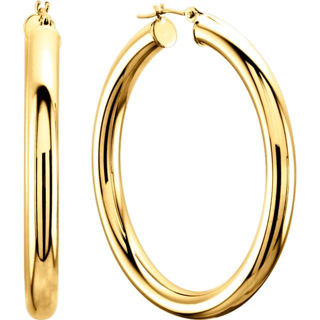 4MM Gold Tube Hoops