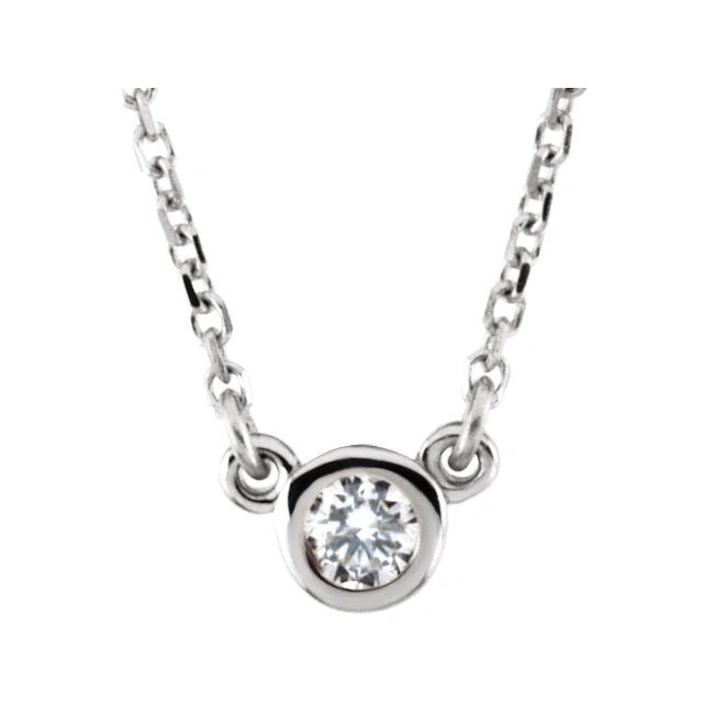 Single Bezel Set Diamond Necklace
