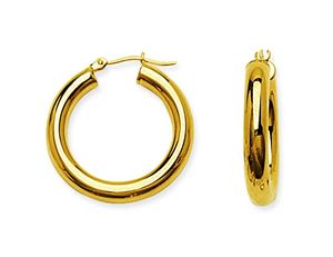 4MM Gold Tube Hoops