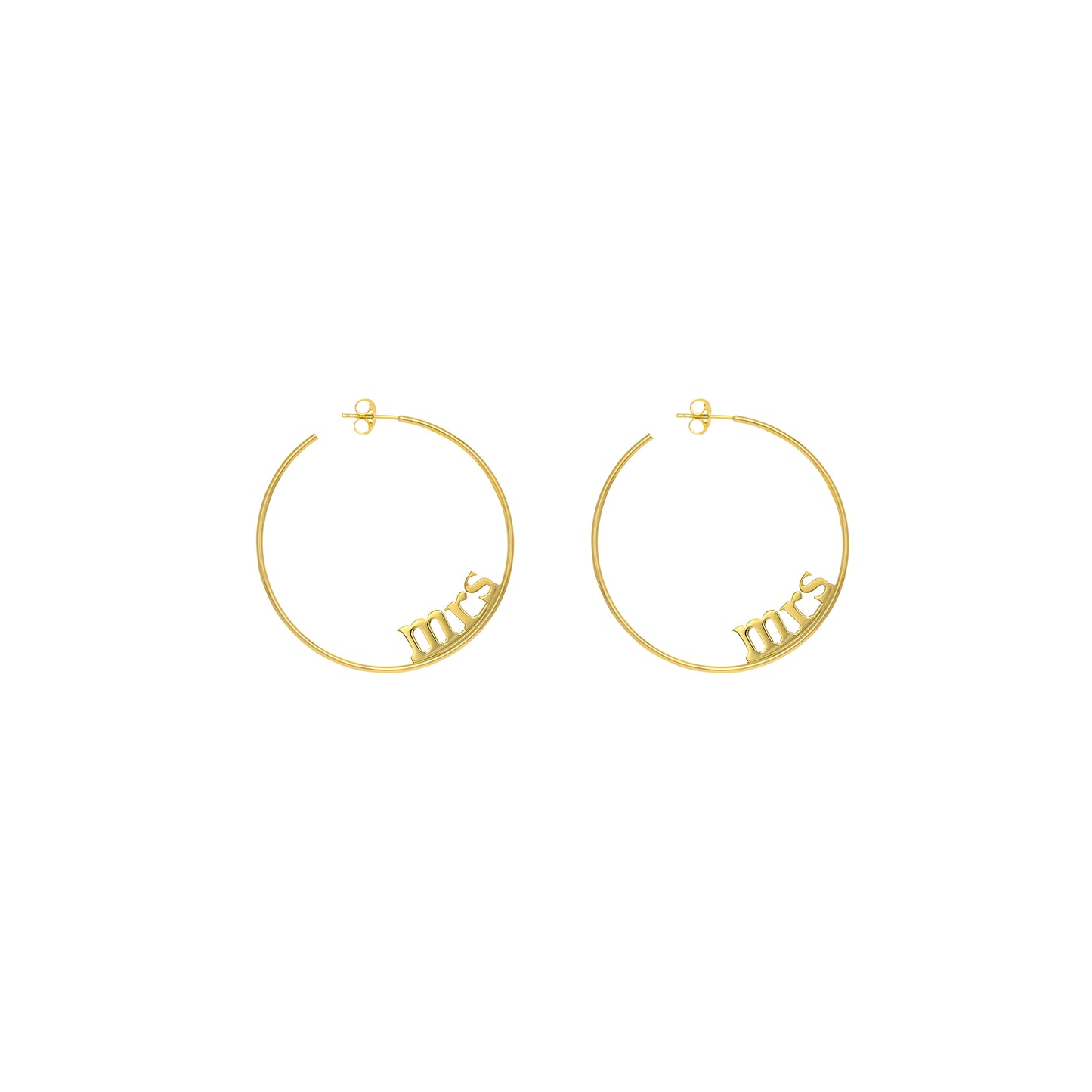 Name Block Letter Medium Hoops