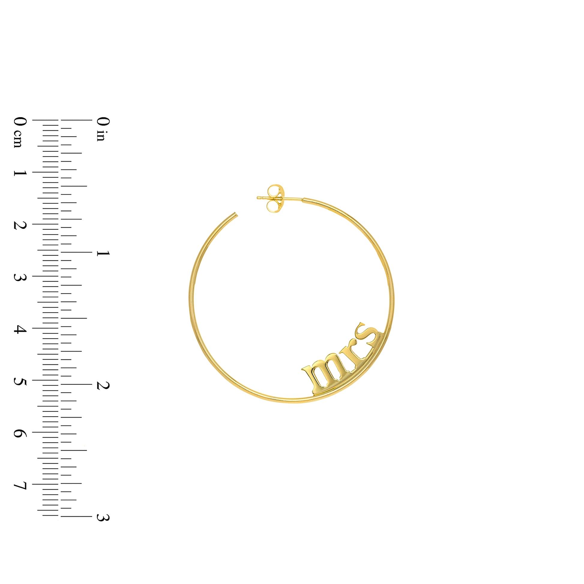 Name Block Letter Medium Hoops