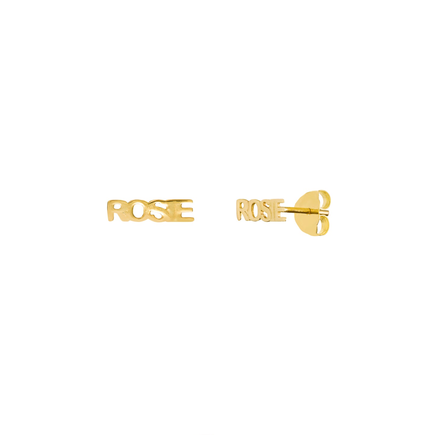 Name Block Letter Studs