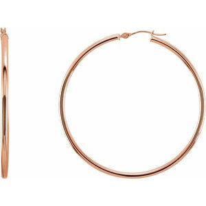 2mm Gold Tube Hoop