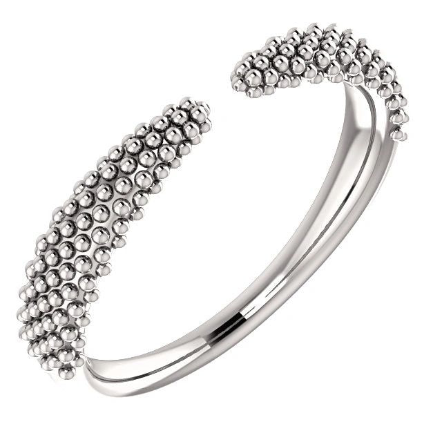 Beaded Claw Gold Ring