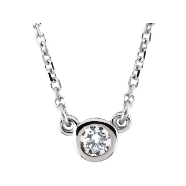 Single Bezel Set Diamond Necklace